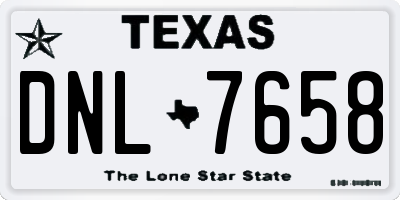 TX license plate DNL7658