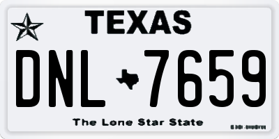 TX license plate DNL7659