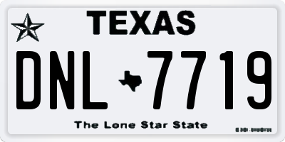 TX license plate DNL7719