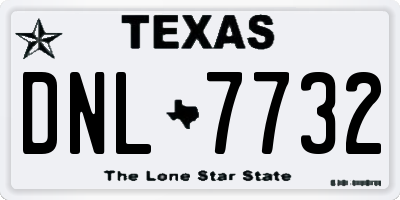 TX license plate DNL7732