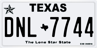 TX license plate DNL7744