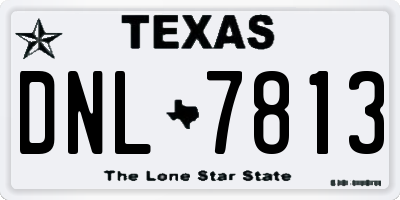 TX license plate DNL7813