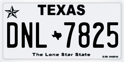 TX license plate DNL7825