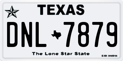 TX license plate DNL7879