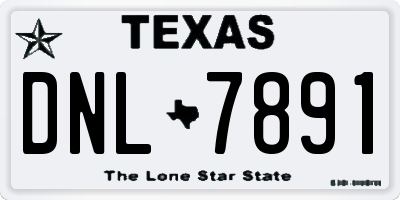 TX license plate DNL7891