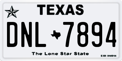 TX license plate DNL7894