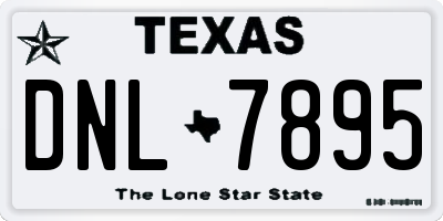 TX license plate DNL7895