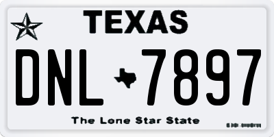 TX license plate DNL7897