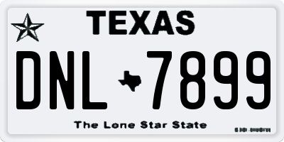 TX license plate DNL7899