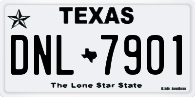 TX license plate DNL7901