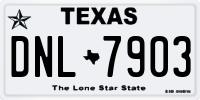 TX license plate DNL7903
