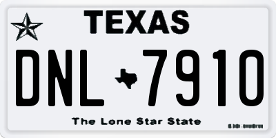 TX license plate DNL7910