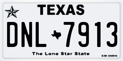 TX license plate DNL7913
