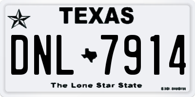 TX license plate DNL7914