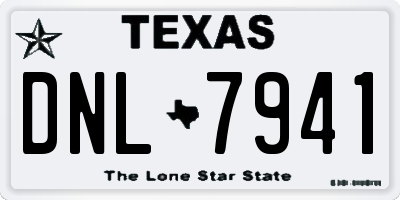 TX license plate DNL7941