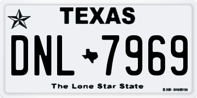 TX license plate DNL7969