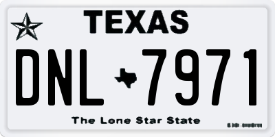 TX license plate DNL7971