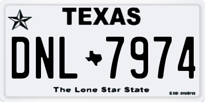 TX license plate DNL7974
