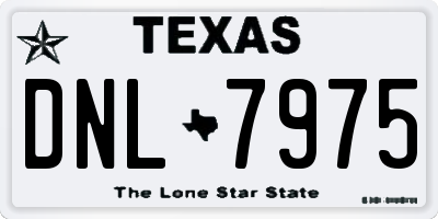 TX license plate DNL7975