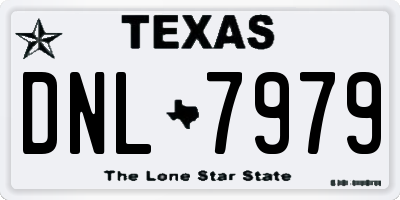 TX license plate DNL7979