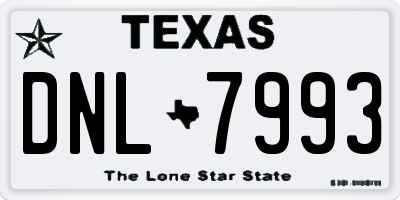 TX license plate DNL7993