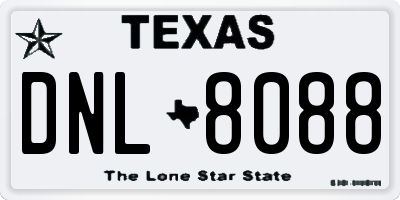 TX license plate DNL8088