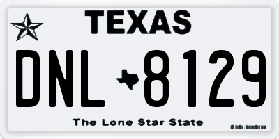 TX license plate DNL8129