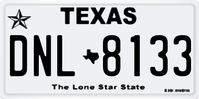 TX license plate DNL8133