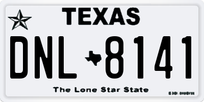 TX license plate DNL8141