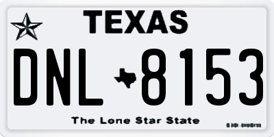 TX license plate DNL8153