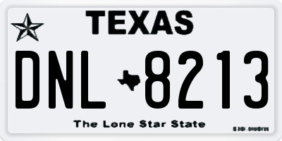 TX license plate DNL8213