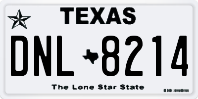 TX license plate DNL8214
