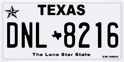 TX license plate DNL8216