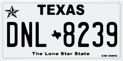 TX license plate DNL8239