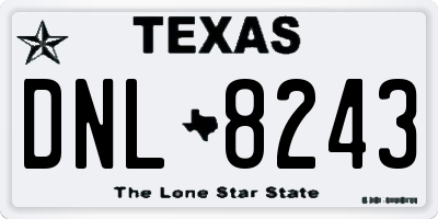 TX license plate DNL8243