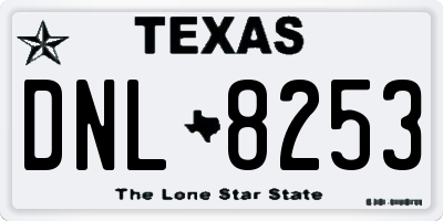 TX license plate DNL8253