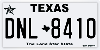 TX license plate DNL8410
