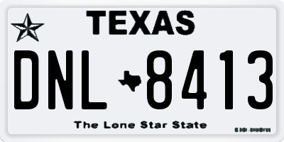 TX license plate DNL8413