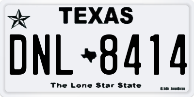 TX license plate DNL8414