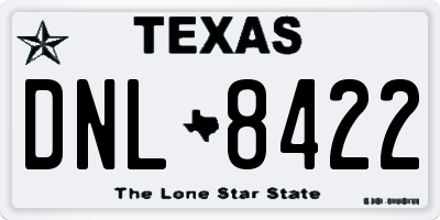 TX license plate DNL8422