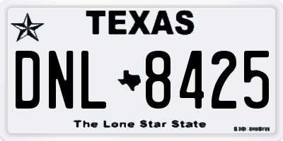 TX license plate DNL8425