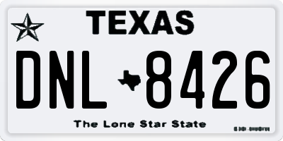 TX license plate DNL8426