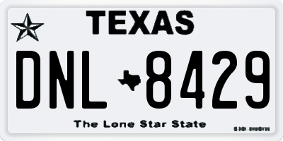TX license plate DNL8429