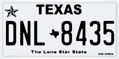 TX license plate DNL8435