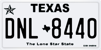 TX license plate DNL8440