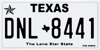 TX license plate DNL8441