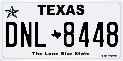 TX license plate DNL8448