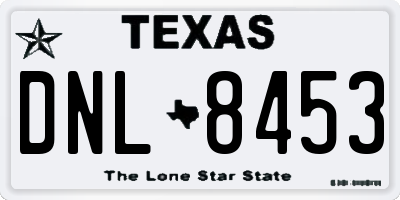TX license plate DNL8453