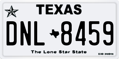 TX license plate DNL8459