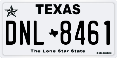 TX license plate DNL8461